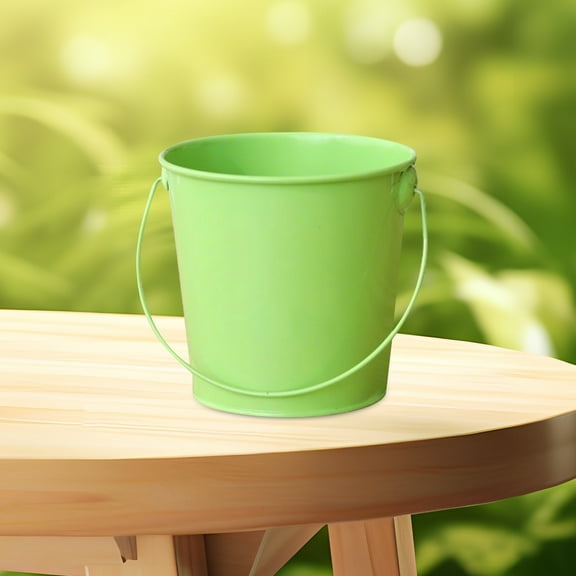 Small Metal Bucket With Handle Durable Mini Pail For Home Garden Crafts Storage Organizer Decorative Container