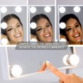 thumbnail image 3 of Waneway Lighted Dresser Mount Vanity Mirror with 12 x 3W Dimmable LED Bulbs and Touch Control Design, Hollywood Style Makeup Cosmetic Mirrors with Lights, White, 3 of 6