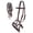 Brown, variant on ENGLISH WESTERN HORSE LEATHER BITLESS BRIDLE SIDEPULL HALTER REINS 77RS01MG-F