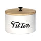 thumbnail image 1 of Caja de madera para filtros de café, organizador de granos de café, caja para guardar bolsitas de té, té y café. blanco, 1 of 9