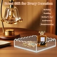 thumbnail image 4 of Unique Bargains Magnetic Acrylic Tray Scalloped Design Versatile Organizer and Display Holder Clear Square, 4 of 7