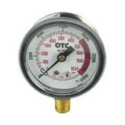 OTC 9654 Pressure Gauge with 2-Scales, 10000 PSI, 2-1/2"