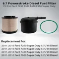 thumbnail image 2 of New 6.7L F-350 Motorcraft FD4615 Diesel Fuel Filter Set for Ford F-250 Super, 2 of 5