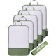 thumbnail image 1 of Juego de 6 cubos de embalaje de compresión BAGAIL para viajes, malla, color verde, 1 of 6