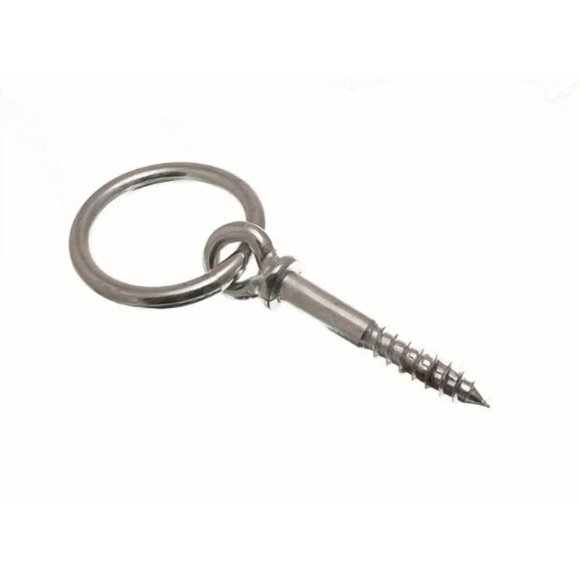 100 x Ring Bolts LAG END Screw in to Wood Eye BZP Steel