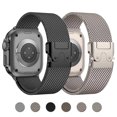 thumbnail image 2 of Strap for Apple watch Ultra band 49mm 46mm 45mm 42mm for iWAtch 44mm 41mm 40m Metal Loop correa bracelet Series 10 9 8 7 6 5 SE 4 3 (Titanium,38 40 41 S10-42 mm), 2 of 7