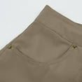 thumbnail image 5 of Women's Loose Solid Color Mini Pant Summer Beach Shorts Buttons Short Hot Pants Cargo Shorts, 5 of 7