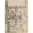 thumbnail image 2 of Hans Jacob Plepp 18x24 Gold Ornate Framed and Double Matted Museum Art Print Titled - Stained Glass Design with Two Coats of Arms (1590-1595), 2 of 4