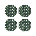 thumbnail image 1 of Vsdgher Green Frogs Print Leather Coasters for Drinks, Durable Drink Coasters 4 Set for Tabletop Protection, Luxurious Home Décor and Housewarming Gift-Octagon, 1 of 6