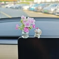 thumbnail image 4 of HeeHom Cute Bunny Flower Car Decor for Women - Dashboard Mirror Ornament Accessories, Kawaii Car Interior Decorations Gifts, 4 of 7