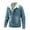 Blue, variant on Herrnalise Men's winter medium-length lambswool denim jacket padded warm jacket casual coat Blue