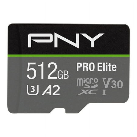 UPC: 0751492623580 | PNY 512GB PRO Elite Class 10 U3 V30 microSDXC Flash Memory Card – 100MB/s  A2  4K UHD  Full HD  UHS-I  micro SD
