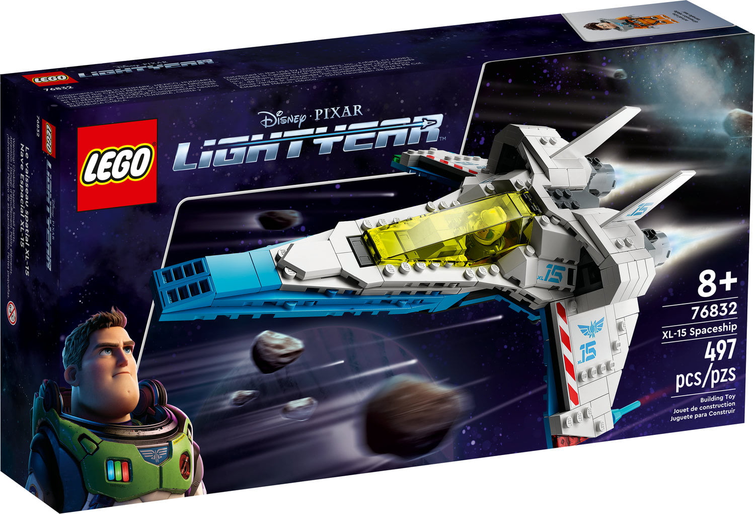 LEGO Disney Pixar Lightyear XL-15 Spaceship 76832 Building Toy Set (498  Pieces) 