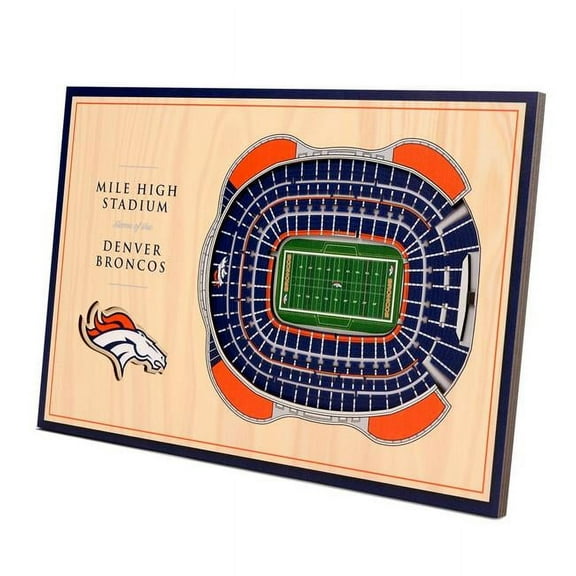 Denver Broncos 14'' x 10.5'' 3D StadiumViews Desktop Display