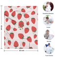 thumbnail image 4 of Red Strawberry Plants Fruit Blanket,Comfortable Soft Lamb Wool Throw Blanket,All Season,Warm Lightweight Blankets for Sofa Bed Couch Living Room Chair,30"x40", 4 of 4