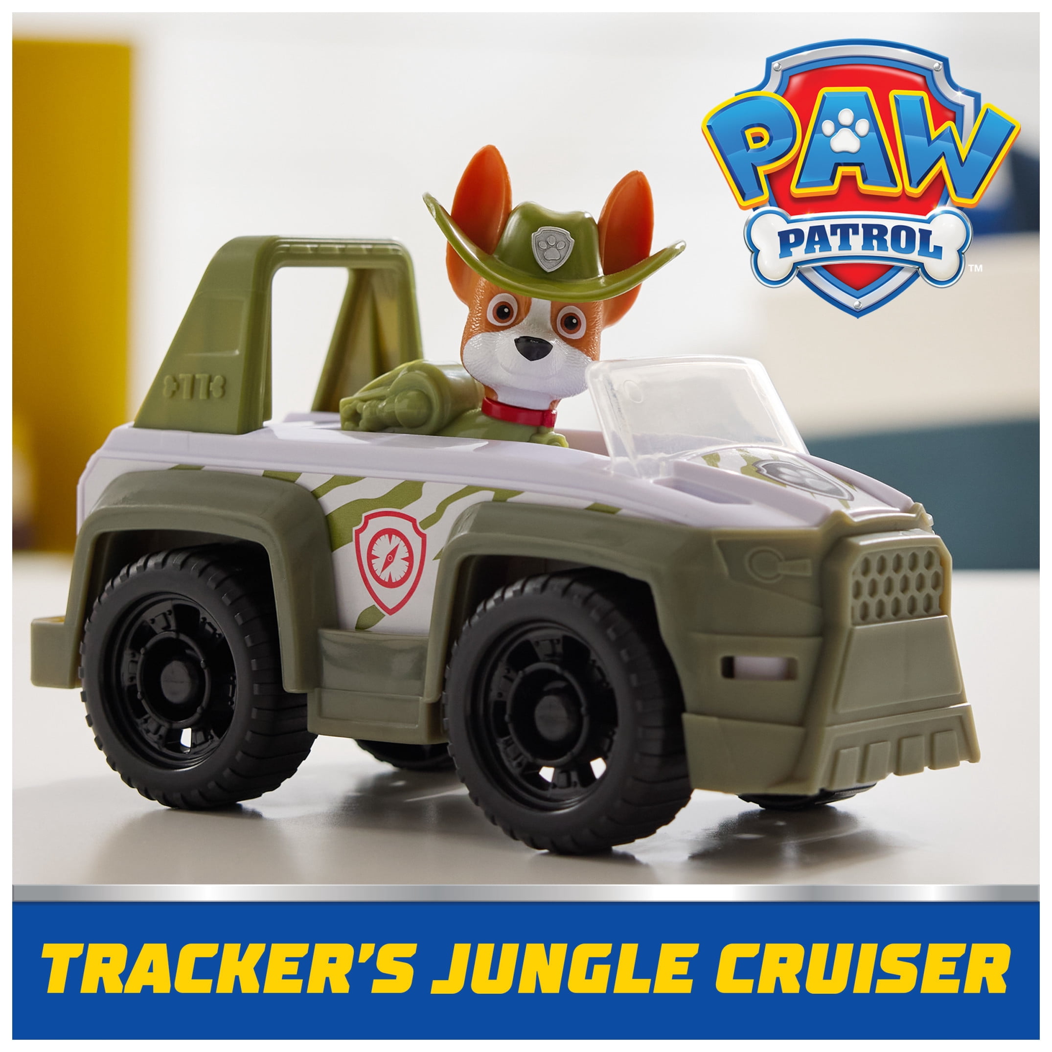 PAW Patrol Jungle Vehicle with Collectible Tracker Figure, Sustainably Minded Toys for Kids Ages 3+