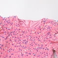 thumbnail image 5 of IBTOM CASTLE Toddler Baby Girls Sequin Velvet Tutu Dress Long Sleeve Princess Christmas Wedding Birthday Party Dresses Fall Winter Clothes 4-5 Years Pink, 5 of 8