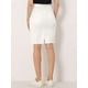 thumbnail image 4 of Falda Vaquera Midi Básica Desgastada de Cintura Alta Allegra K Blanco Talla XL, 4 of 5