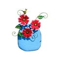 thumbnail image 3 of Xuniizn Flower Vase Metal Vases for Centerpieces, Home & Garden Arrangements, Versatile & Durable Essential for Modern & Classic Styles Available, Small Vases Home Decor, Artificial Flowers, Blue, 3 of 3