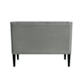 thumbnail image 5 of Inspired Home Rayna Light Grey Linen Bench - Upholstered | Swoop Arm, 5 of 11