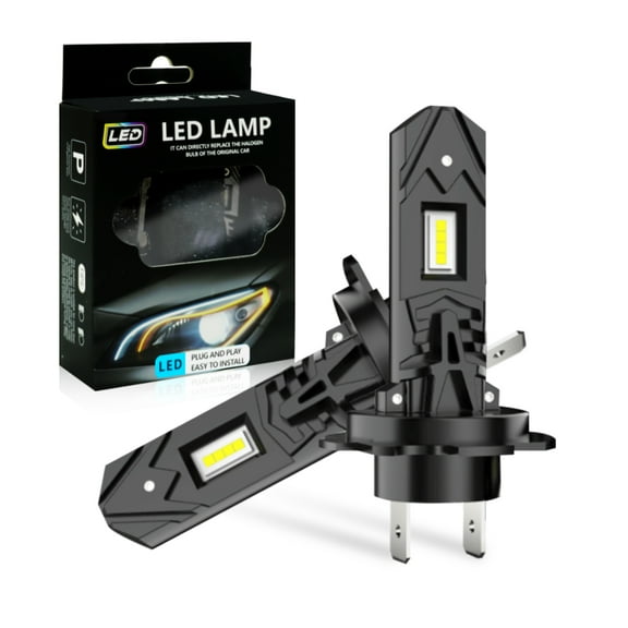 WODJR H7 Headlight Bulbs H7 Lights Bulb H7 Led Headlight Bulbs Fog Light Bulb H7 Led Bulbs High Beam Low Beam Replacement Bulb Automotive Lighting 6500K White Fog Light Plug and Play Headlight 2 Pack