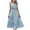 Light Blue, variant on IROINNID Below The Knee Dress For Women Solid Color Fashion Spring, Summer And Autumn Casual d Dress Sleeveless V-Neck A-Line Dress