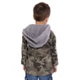 thumbnail image 4 of Wonder Nation Toddler Boys' Button Down Flannel Shirt with Hood, Sizes 12M-5T, 4 of 6