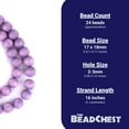 thumbnail image 4 of The Bead Chest Natural 18mm Wooden Beads in Purple for Jewelry Making – Round Loose Wood Spacer Beads I Approximately 24 Beads, 4 of 4