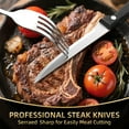 thumbnail image 5 of TINANA Silverware Sets, 24 PCS Flatware Set for 4, Premium Stainless Steel Cutlery Utensil Set with Steak Knives Mirror Polished Forks and Spoons, Dishwasher Safe, 5 of 9