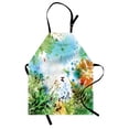 thumbnail image 1 of Dragonfly Apron Ferns Petals Flourishing Nature Fantasy Complex Mixed Digital Watercolors Image, Unisex Kitchen Bib Apron with Adjustable Neck for Cooking Baking Gardening, Multicolor, by Ambesonne, 1 of 3