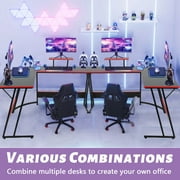 YRLLENSDAN L Shaped Computer Desk, Corner Desk Gaming Table Computer Desk L Shaped Desks Gaming Desks with Large Desktop for Home Office, Black
