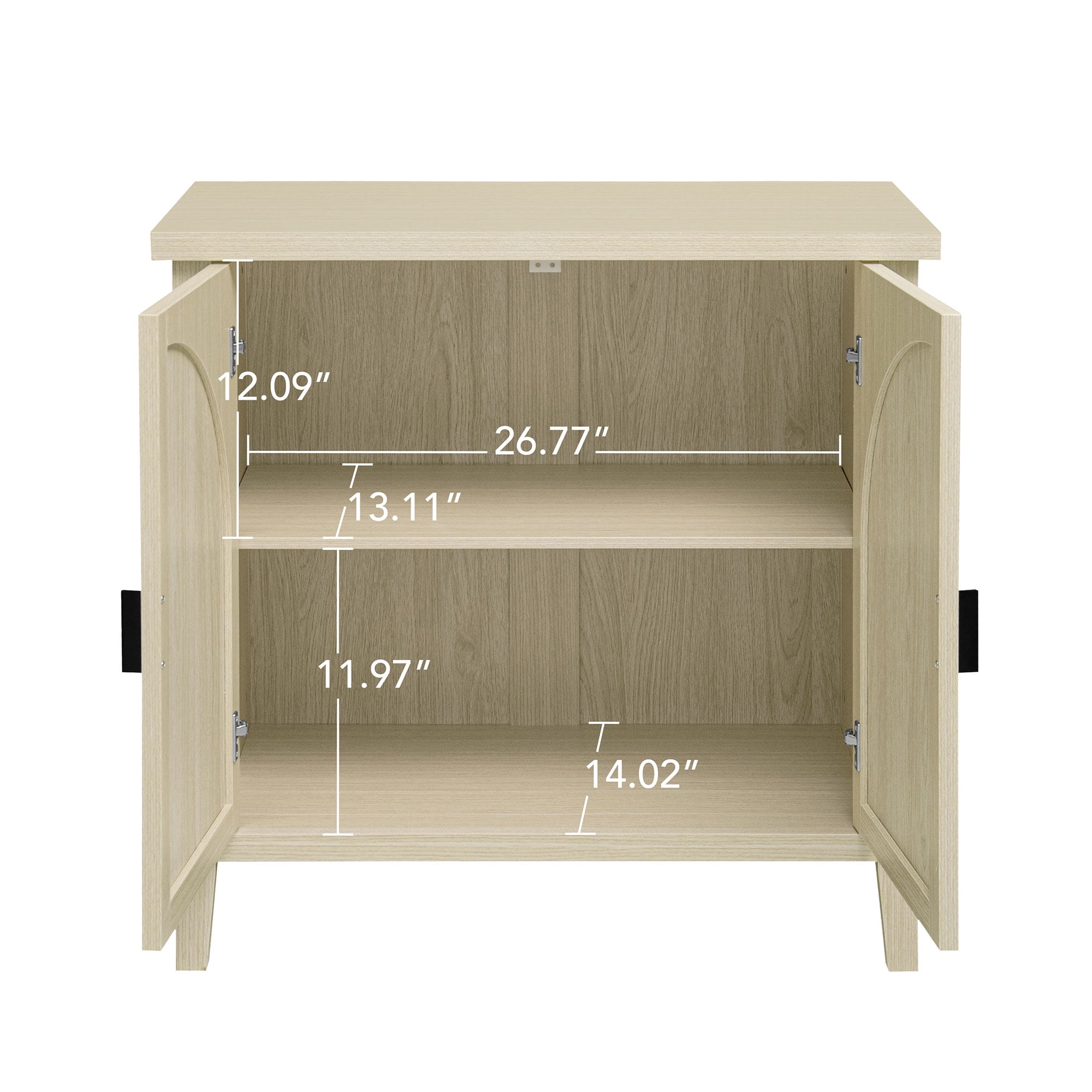 Gewnee Rattan 2 Door Cabinet, Suitable for Bedroom, Living Room, Study