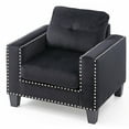 thumbnail image 3 of Nailer Black Upholstered Accent Chair, 3 of 3