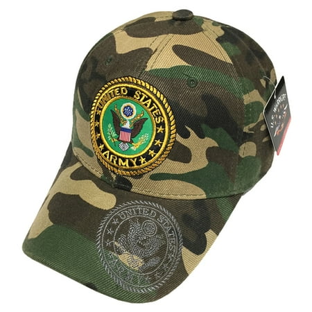 U S Military Hat Green Camo US Army emblem Hat Army Gear  U S Military Hat Green Camo US Army emblem Hat Army Gear