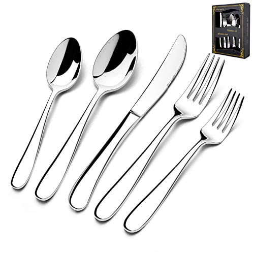 Stainless Steel Cutlery Set for Couples/Singles/Students Service for 2 Silverware Set HaWare 10-Piece Flatware Set Dishwasher Safe Mirror Polished 
