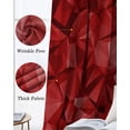 thumbnail image 3 of Red Geometric Blackout Curtains for Bedroom Living Room Darkening Curtains 54 Inch Long Vintage Minimalism Abstract Aesthetic Short Curtain for Small Window Treatment Grommet Drapes 52"x54"x2, 3 of 9