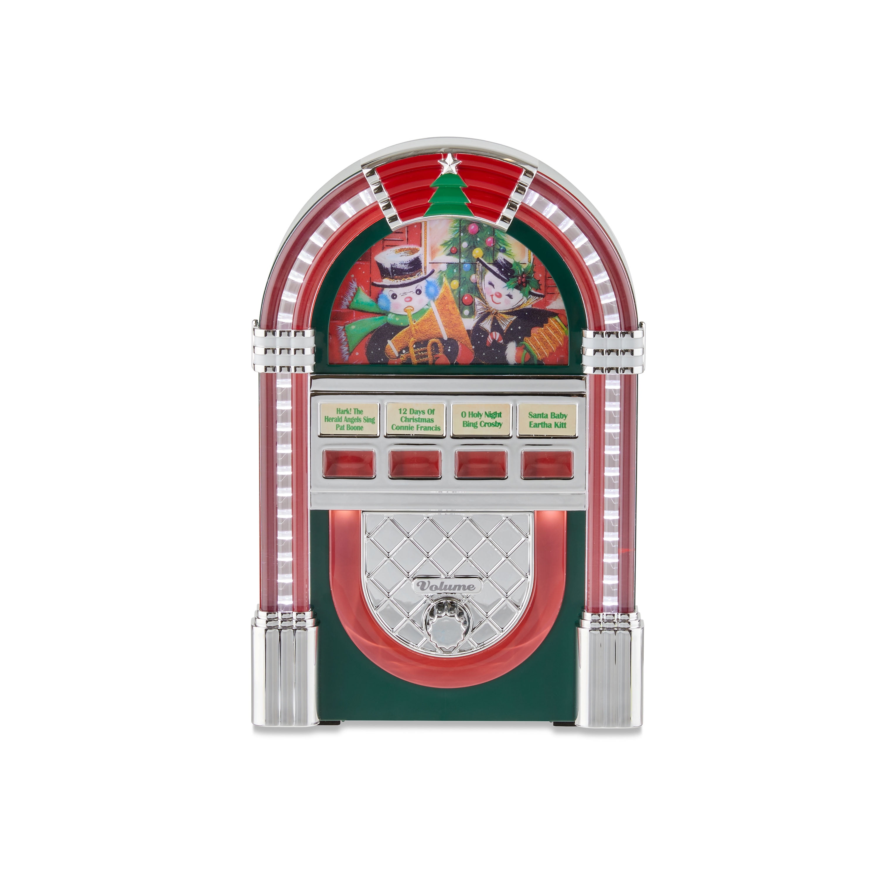 Mr. Christmas 9-inch Decorative Vintage Jukebox Red Mr. Christmas 9-inch Decorative Vintage Jukebox Red