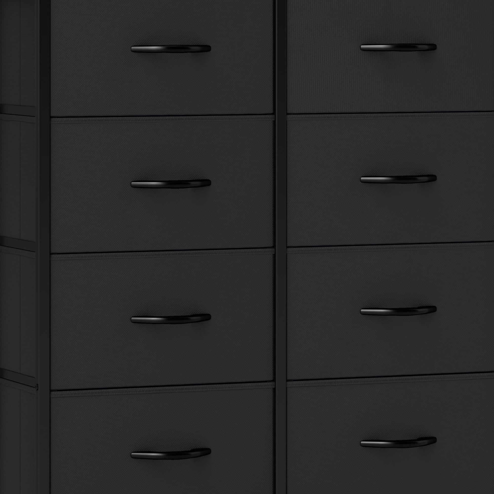 Uforic 8 Drawer Dressers for ,Chest of Drawers Fabric Storage Dressers for Living Room Black