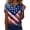 Light Blue(American Flag Stars Striped), variant on Iaqnaocc 4th Of July Shirts for Women Short Sleeve Button V-Neck Independence Day American Flag Stars Striped Tees Retro 2026 Summer Festival T Shirts for Women Dark Blue M