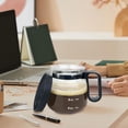 thumbnail image 6 of 16oz Novelty Coffee Pot Mug – Glass Coffee Cup with Spill-Proof Lid, Heat Resistant Coffee Mug, 6 of 9