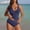 A959 Purple, variant on Two Piece Tankini Sets for Women Built-in Padded Cups Cross Front V Neck Bathing Suits Ruched High Waisted Tummy Control Slimming Swimwear Classic