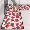 thumbnail image 2 of Kitchen Rugs Sets Of 2,Pioneer Flower Floral Print Pattern Anti Fatigue Kitchen Mat Rugs Non Slip Washable,Decorative Kitchen Floor Mats for Kitchen,Sink,Laundry,17"x47"+17"x47", 2 of 5