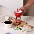 thumbnail image 5 of Fondue Cup | With Fork Ceramic Kitchen Gadgets Melting Set For Christmas Birthday Camping Picnic Home Butter Cheese Caramel Dessert(Red), 5 of 5
