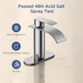 thumbnail image 3 of TVOFEK Waterfall Bathroom Faucet 1 or 3 Hole, Chrome Single Handle Bathroom Sink Faucets with Metal Pop up Drain and Deck Plate for Vanity Basin RV Lavatory, 3 of 13