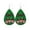 A, variant on St. Patrick's Day Earrings Irish Geometric Green Beard Green Hat Carnival Earrings