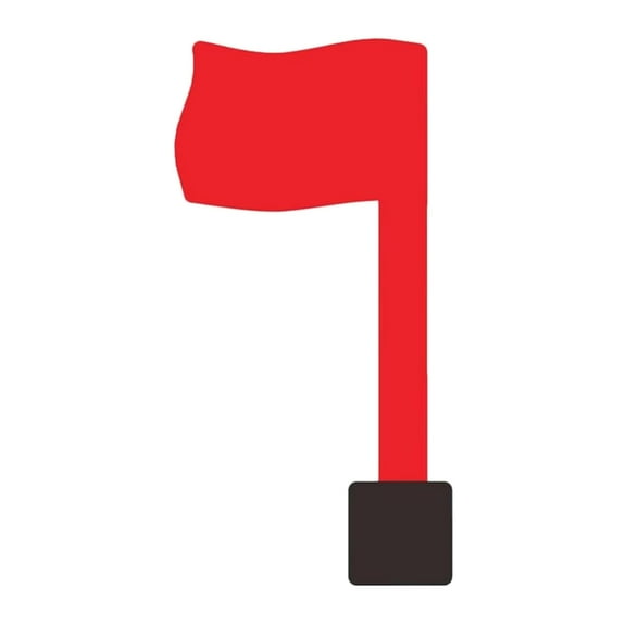 Red Mailbox Flag Replacement Set Double Sided Outdoor Stickers Securely Attach