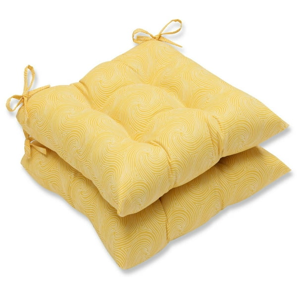 Set Of 2 Yellow And White Sunflower Seat Cushions 19 Walmart