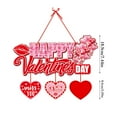 thumbnail image 2 of 1PC Happy Valentine's Day Wooden Door Hanging Sign, Welcome Sign with Heart Shaped Porch Home Farmhouse Valentines Front Door Outside Home Wall Decor, 2 of 6