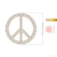 thumbnail image 3 of ANGARA Lab Grown Diamond Peace Sign Pendant for Women in 14K Rose Gold (Size-1.9mm| Color-F-G| Clarity-VS) | April Birthstone, Anniversary, Jewelry Gift for Women | Lab-Grown Diamond Necklace, 3 of 8