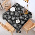 thumbnail image 2 of Pioneer Flower Floral Print Pattern Square Tablecloth, Waterproof Wipeable Spillproof Washable Table Cover for Home Kitchen Party Decor, 60"x60", 2 of 6